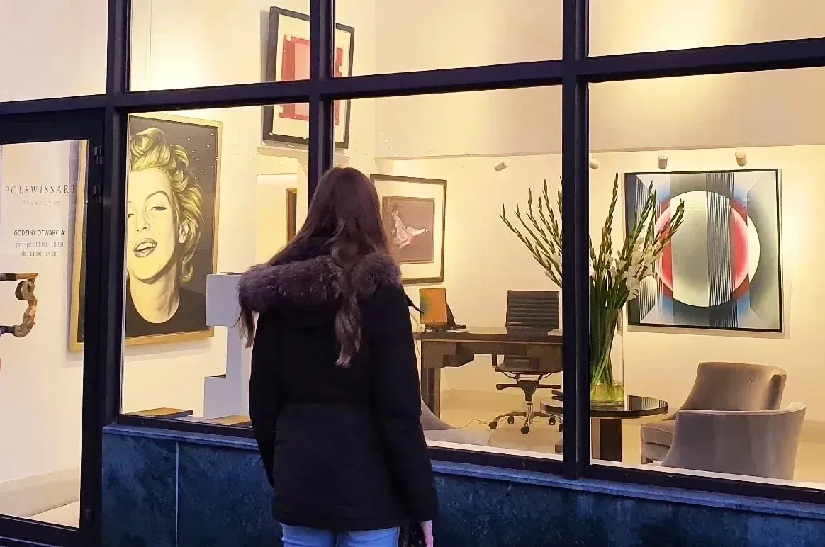Pi Square exhibition view showing contemporary paintings in a gallery setting
